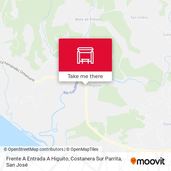 Mapa de Frente A Entrada A Higuito, Costanera Sur Parrita