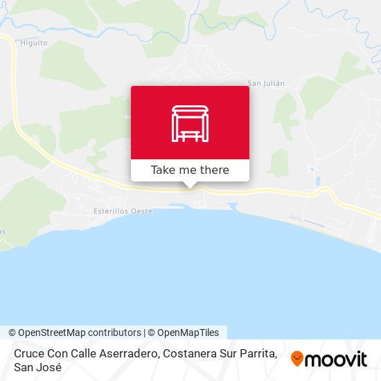Cruce Con Calle Aserradero, Costanera Sur Parrita map
