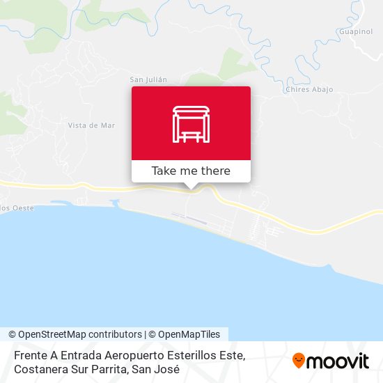 Frente A Entrada Aeropuerto Esterillos Este, Costanera Sur Parrita map