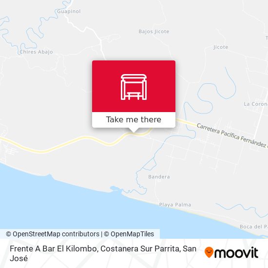 Mapa de Frente A Bar El Kilombo, Costanera Sur Parrita