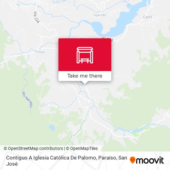 Contiguo A Iglesia Católica De Palomo, Paraíso map