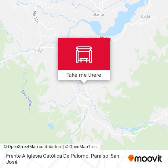 Frente A Iglesia Católica De Palomo, Paraíso map