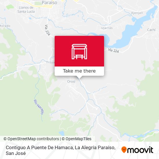 Mapa de Contiguo A Puente De Hamaca, La Alegría Paraíso