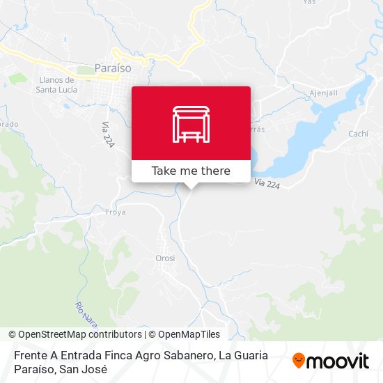 Frente A Entrada Finca Agro Sabanero, La Guaria Paraíso map