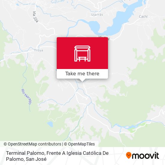 Terminal Palomo, Frente A Iglesia Católica De Palomo map