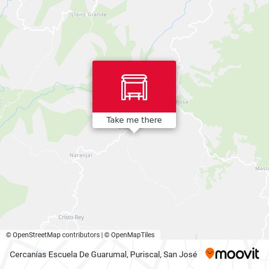 Mapa de Cercanías Escuela De Guarumal, Puriscal