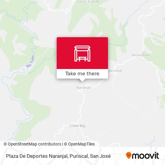 Plaza De Deportes Naranjal, Puriscal map