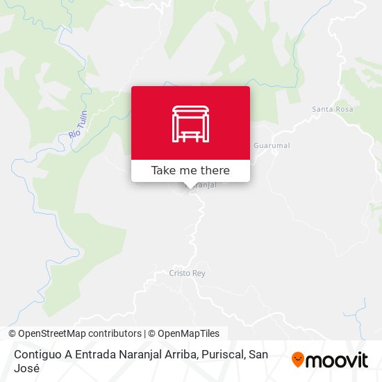 Mapa de Contiguo A Entrada Naranjal Arriba, Puriscal