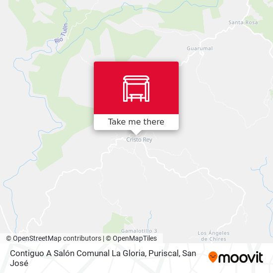 Mapa de Contiguo A Salón Comunal La Gloria, Puriscal