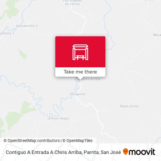 Contiguo A Entrada A Chiris Arriba, Parrita map