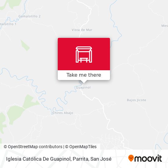 Mapa de Iglesia Católica De Guapinol, Parrita