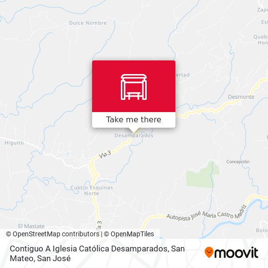Mapa de Contiguo A Iglesia Católica Desamparados, San Mateo