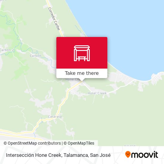 Intersección Hone Creek, Talamanca map
