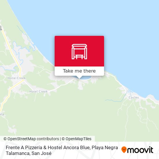 Frente A Pizzería & Hostel Ancora Blue, Playa Negra Talamanca map
