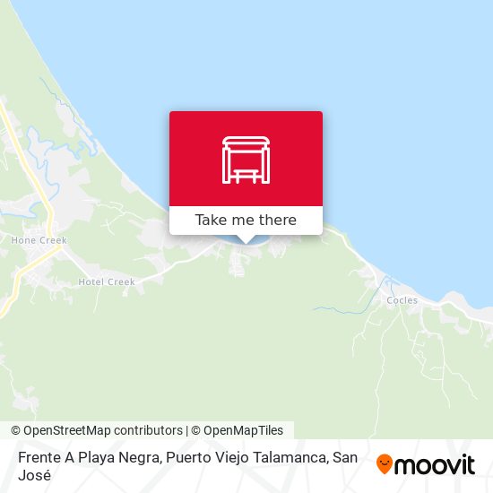 Mapa de Frente A Playa Negra, Puerto Viejo Talamanca