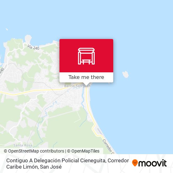 Contiguo A Delegación Policial Cieneguita, Corredor Caribe Limón map