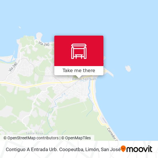 Contiguo A Entrada Urb. Coopeutba, Limón map
