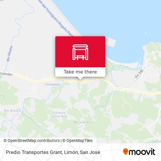 Mapa de Predio Transportes Grant, Limón
