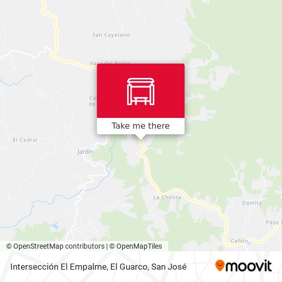 Mapa de Intersección El Empalme, El Guarco