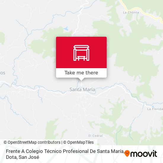 Frente A Colegio Técnico Profesional De Santa María, Dota map