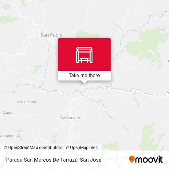Mapa de Parada San Marcos De Tarrazú