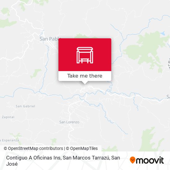Contiguo A Oficinas Ins, San Marcos Tarrazú map
