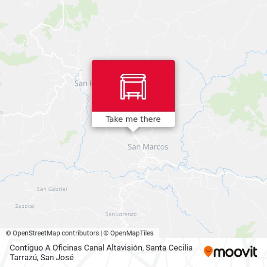 Contiguo A Oficinas Canal Altavisión, Santa Cecilia Tarrazú map