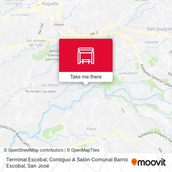 Terminal Escobal, Contiguo A Salón Comunal Barrio Escobal map