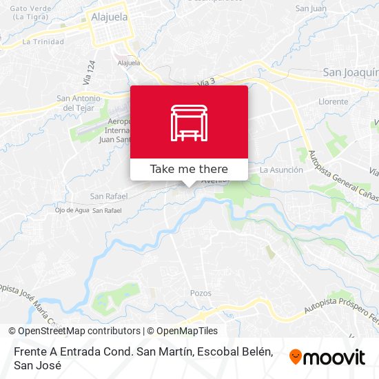 Mapa de Frente A Entrada Cond. San Martín, Escobal Belén