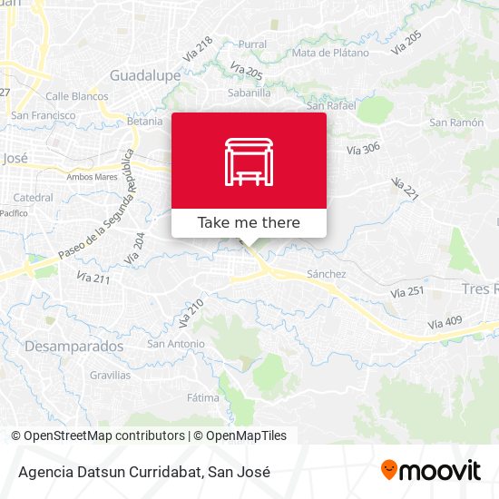 Mapa de Agencia Datsun Curridabat