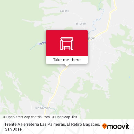 Mapa de Frente A Ferretería Las Palmeras, El Retiro Bagaces