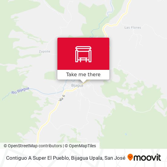 Contiguo A Super El Pueblo, Bijagua Upala map