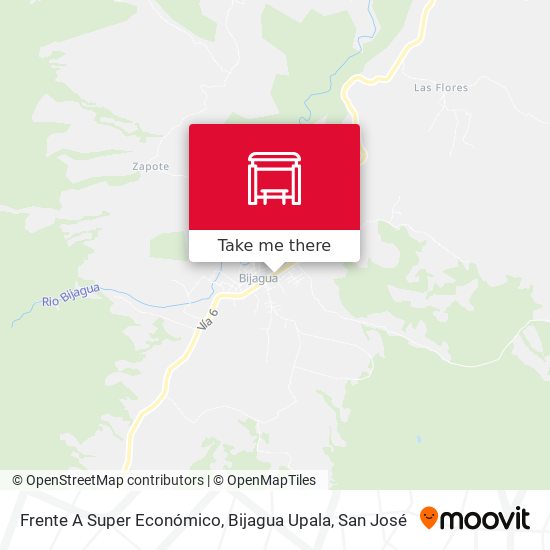 Mapa de Frente A Super Económico, Bijagua Upala