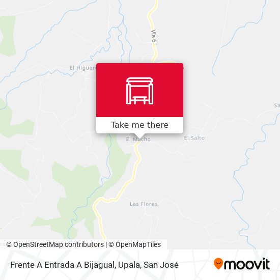Mapa de Frente A Entrada A Bijagual, Upala