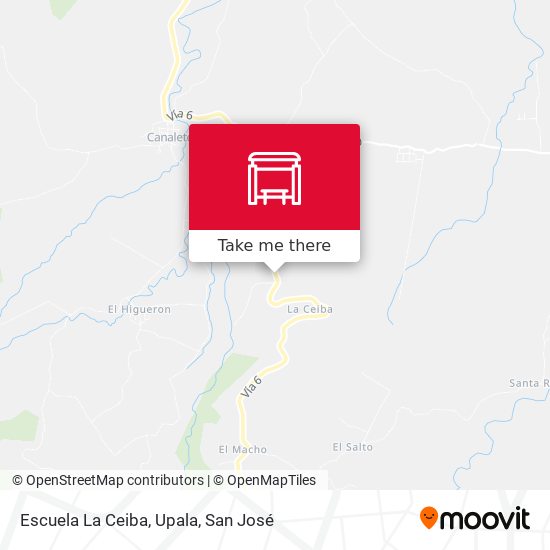 Escuela La Ceiba, Upala map
