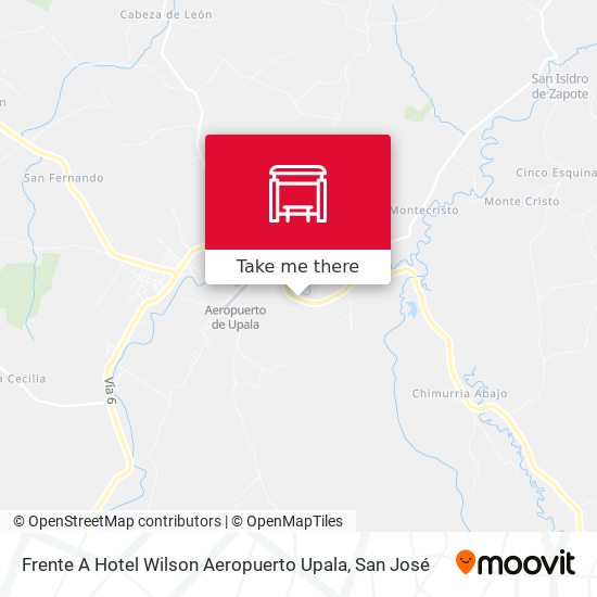Frente A Hotel Wilson Aeropuerto Upala map