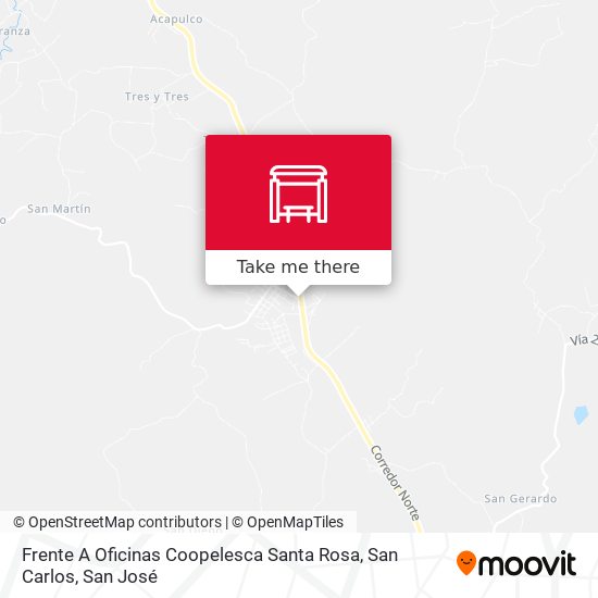 Frente A Oficinas Coopelesca Santa Rosa, San Carlos map