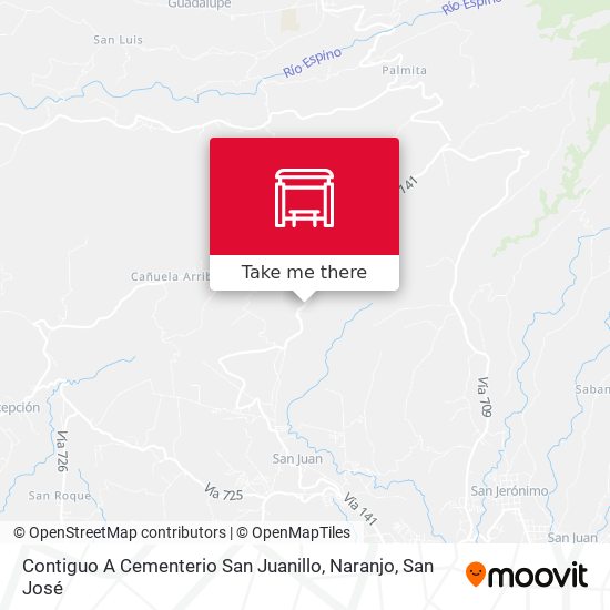 Contiguo A Cementerio San Juanillo, Naranjo map