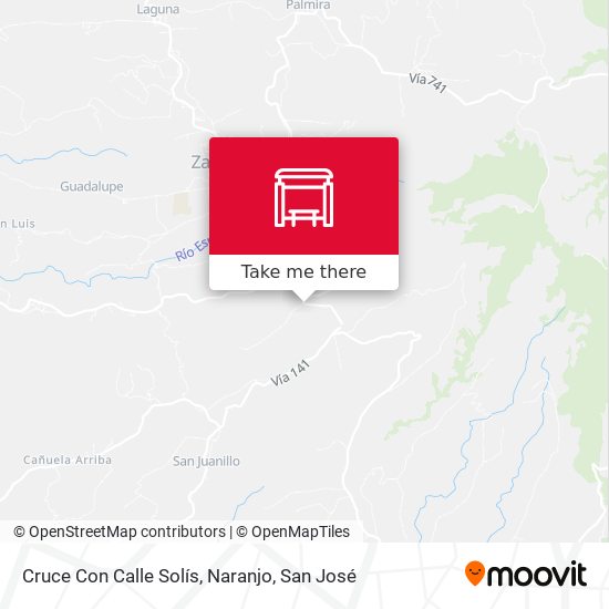 Cruce Con Calle Solís, Naranjo map