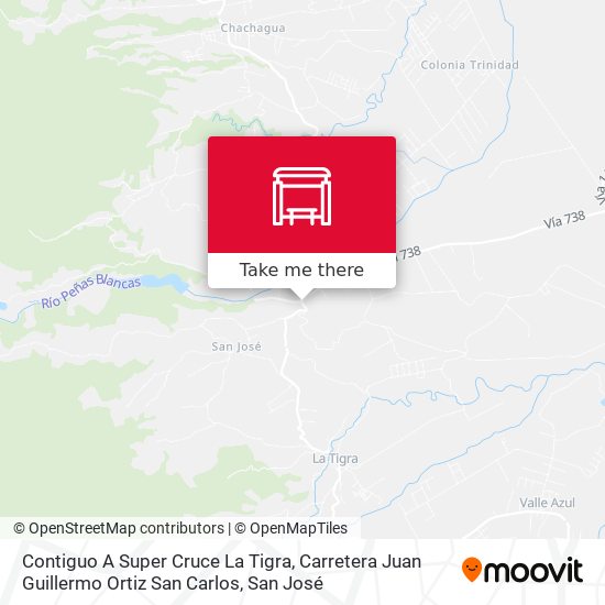 Contiguo A Super Cruce La Tigra, Carretera Juan Guillermo Ortiz San Carlos map