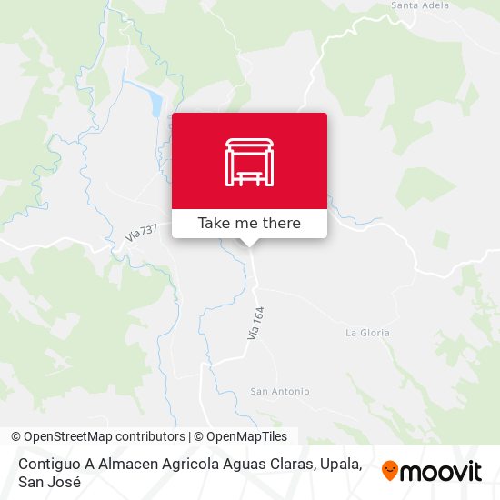 Mapa de Contiguo A Almacen Agricola Aguas Claras, Upala