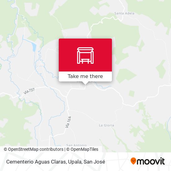 Mapa de Cementerio Aguas Claras, Upala