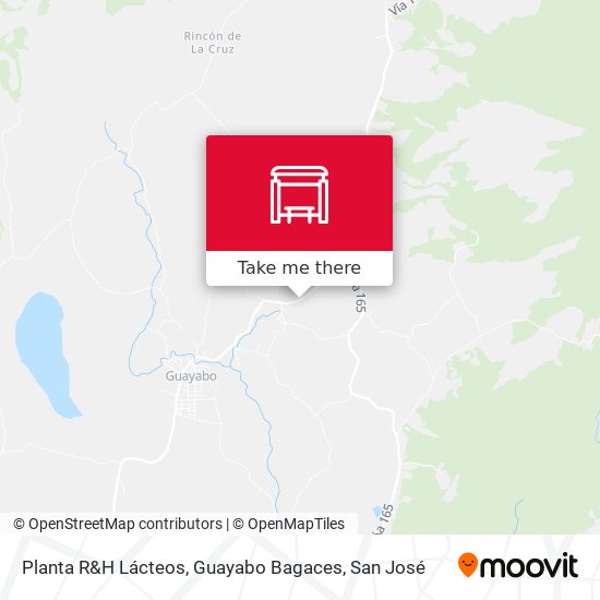 Planta R&H Lácteos, Guayabo Bagaces map