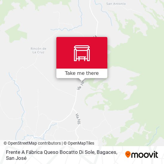 Frente A Fábrica Queso Bocatto Di Sole, Bagaces map