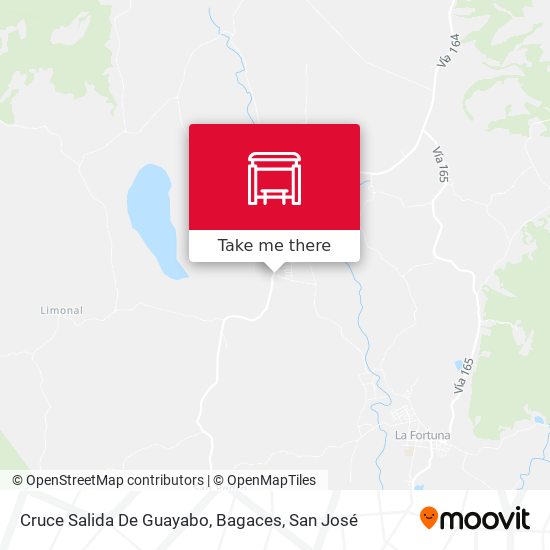 Cruce Salida De Guayabo, Bagaces map