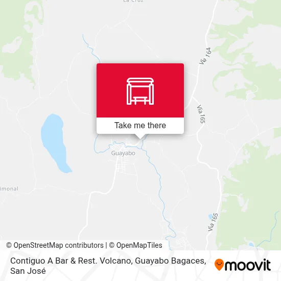 Contiguo A Bar & Rest. Volcano, Guayabo Bagaces map