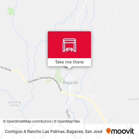 Mapa de Contiguo A Rancho Las Palmas, Bagaces