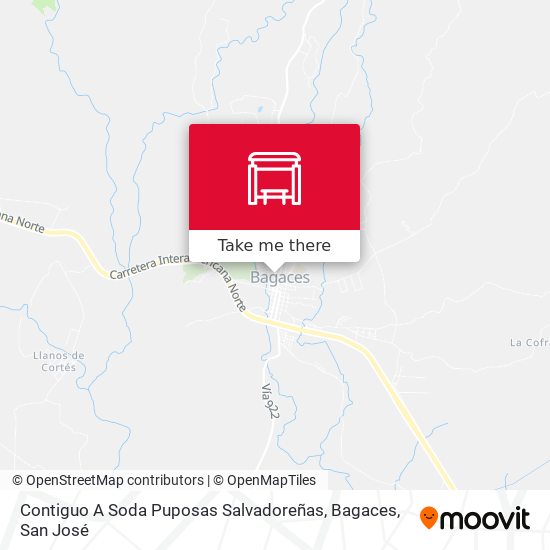 Contiguo A Soda Puposas Salvadoreñas, Bagaces map