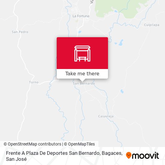 Frente A Plaza De Deportes San Bernardo, Bagaces map