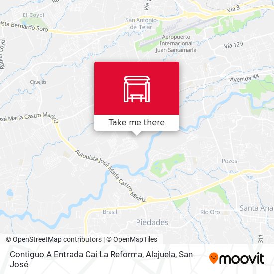 Contiguo A Entrada Cai La Reforma, Alajuela map